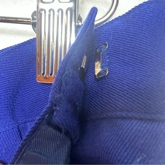 Vintage Christian Dior Blue Pleated Wool Pants - Picture 7 of 11